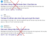 Cẩn thận khi sử dụng Zalo web? Rất nhiều người dùng đã từng truy cập nhầm website lừa đảo