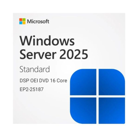  Windows Svr Std 2025 64Bit English 1pk DSP OEI DVD 16 Core EP2-25187